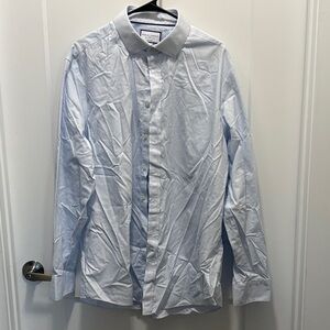 Charles Tyrwhitt Light Blue Dress Shirt with Contrast Collar